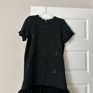 Chic Black Dress with Embellishments